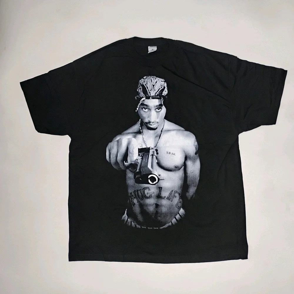 Tupac Shakur Tshirt Sz XXL VTG 2000s Rap Hip Hop Thug Life West Coast 2pac NEW - Picture 1 of 4